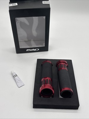 Puig Hi-Tech Parts - Grips Pair Alum 123mm C/Red 