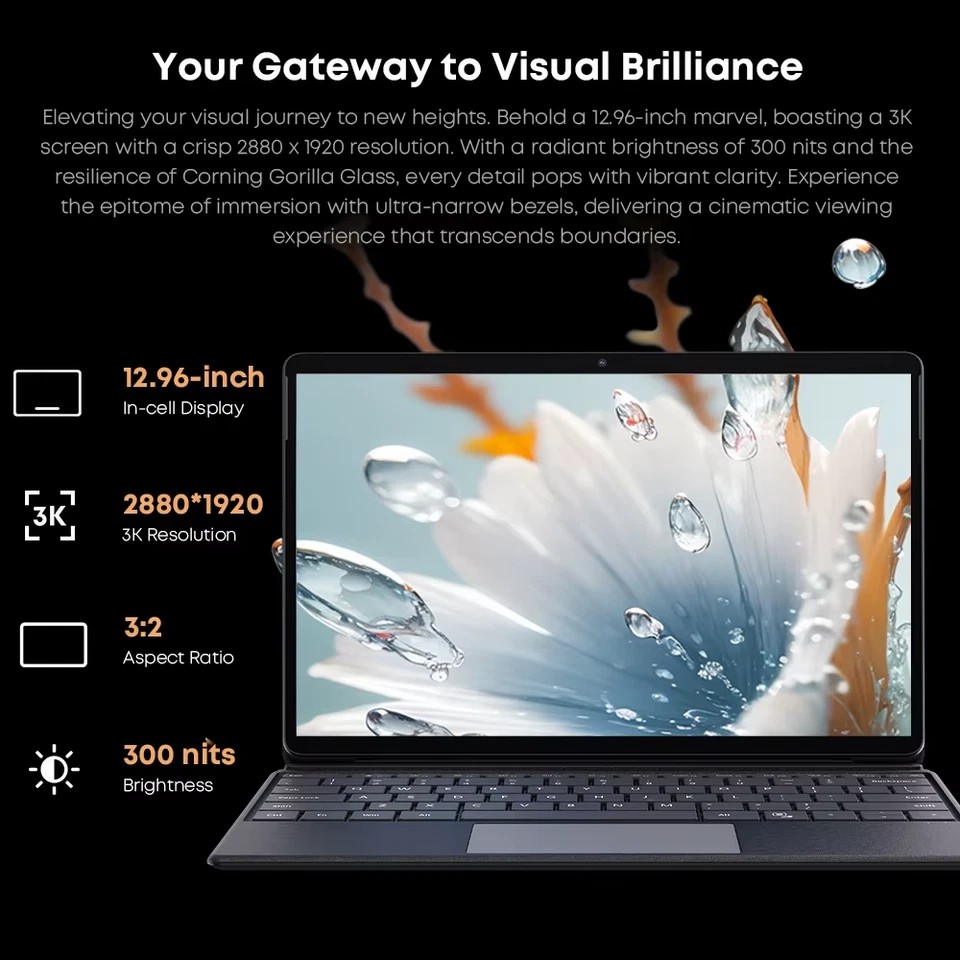 CHUWI Hi10 Max Tablet Intel N100/N150 12.96 '' 3K Touch Screen 512 GB SSD 12 GB - Immagine 4 di 4