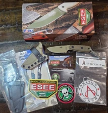 Esee Izula Fixed Blade Knife Battlbox Handles Scales Armatus Carry Kydex Sheath