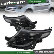 For 2011-2015 Ford Explorer Pair Corner Projector Headlight Black Clear Crystal For 2011-2015 Ford Explorer Pair Corner Projector Headlight Black Clear Crystal