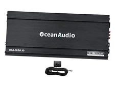 OceanAudio OAE-1200.1D Monoblock Class D Amplifier 2400W with Remote Subwoofer 