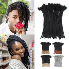 10 Inch 50 Strands Loc Extensions Human Hair Dreadlock Extensions 1b