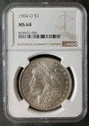 1904 O $1 Morgan Silver Dollar NGC MS64