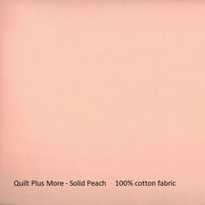 Premium Solid Peach Quilting Cotton Fabric by the Yard   100 Cotton, 44  Wide