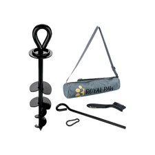 ROYAL-PAW Dog Tie Out Stake - for Large Dogs up to 210 lbs With 20 Foot Cable