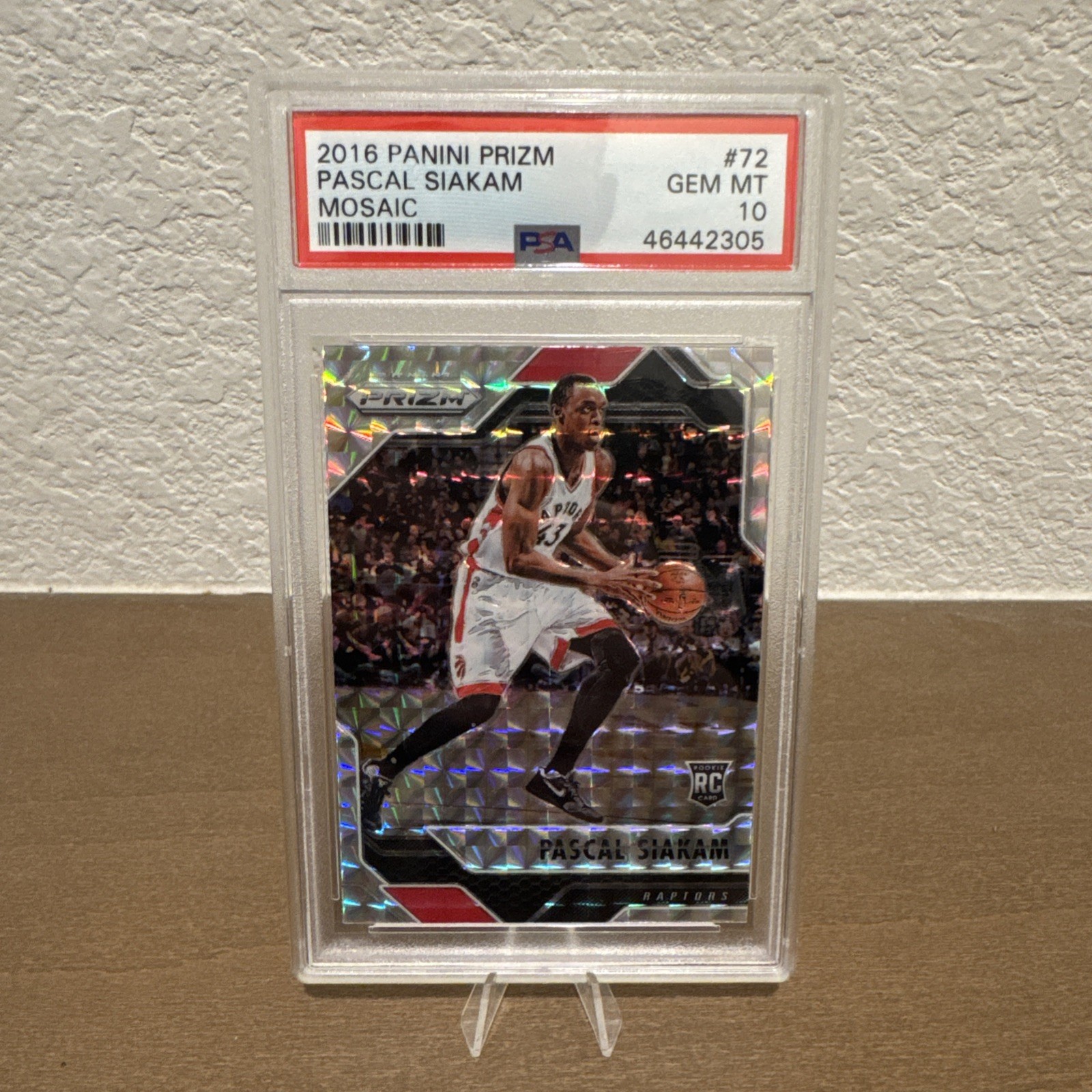 2016 Panini Prizm Mosaic Pascal Siakam #72 Indiana RC Pacers PSA 10 Gem Mint