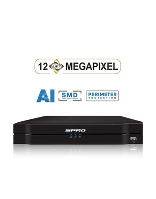 SPRO A5 12MP IP NVR 8 Kanal Smart CCTV Recorder