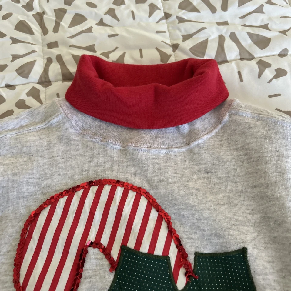 Sudadera De Colección Sunbelt Navidad Imitación Cuello Alto Talla 10 Juvenil Hecha en EE. UU. Foto 3 de 4