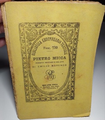 PIETRO MICCA SKIZZE DES MILITÄRS IN ZWEI AKTEN-EMILIO MARENCO-FASC.730-1874