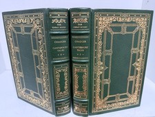 Franklin Library Canterbury Tales by Geoffrey Chaucer 2 vol  Western World