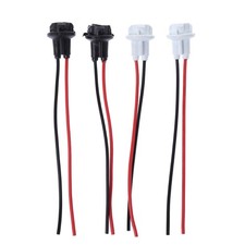 2Pcs Light Bulb Socket Lamp Holder T10 Connector Lamp Bulb Wire Harness for Cars