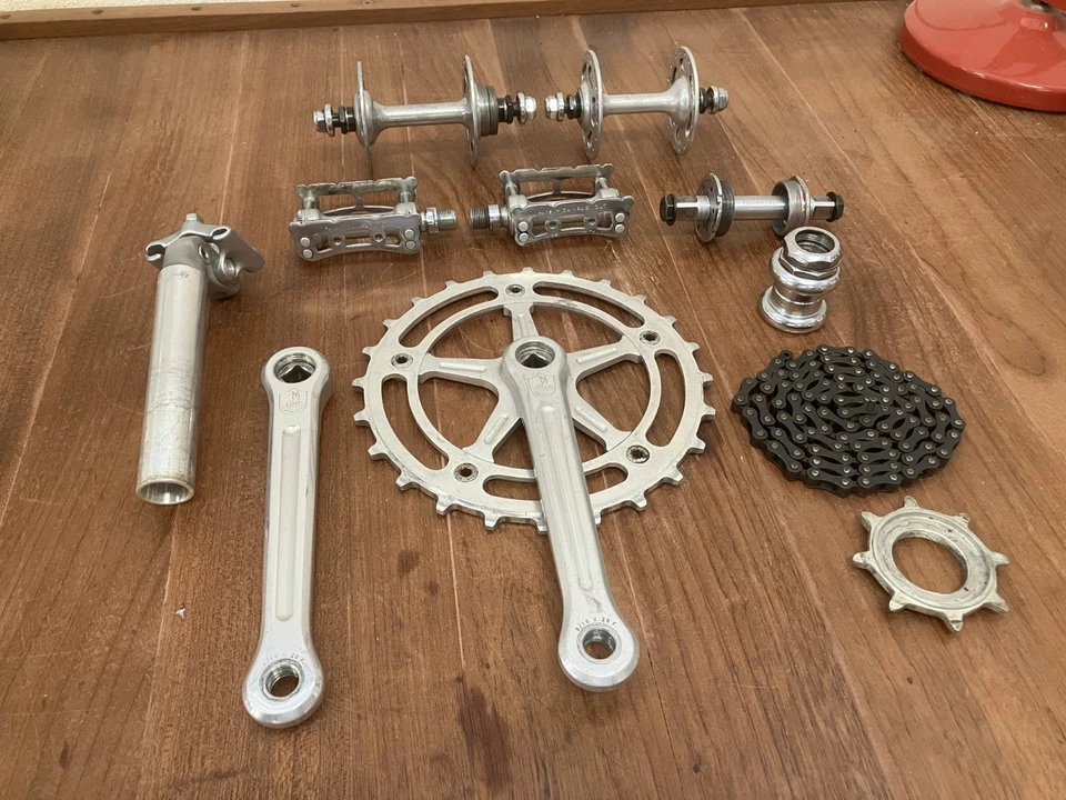 Campagnolo 1960s Record pista track groupset, vintage bike cinelli eroica - Image 2 of 4