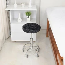 Medical Spa Stool Cover Bar Stool Covers Velvet Pink (Black)