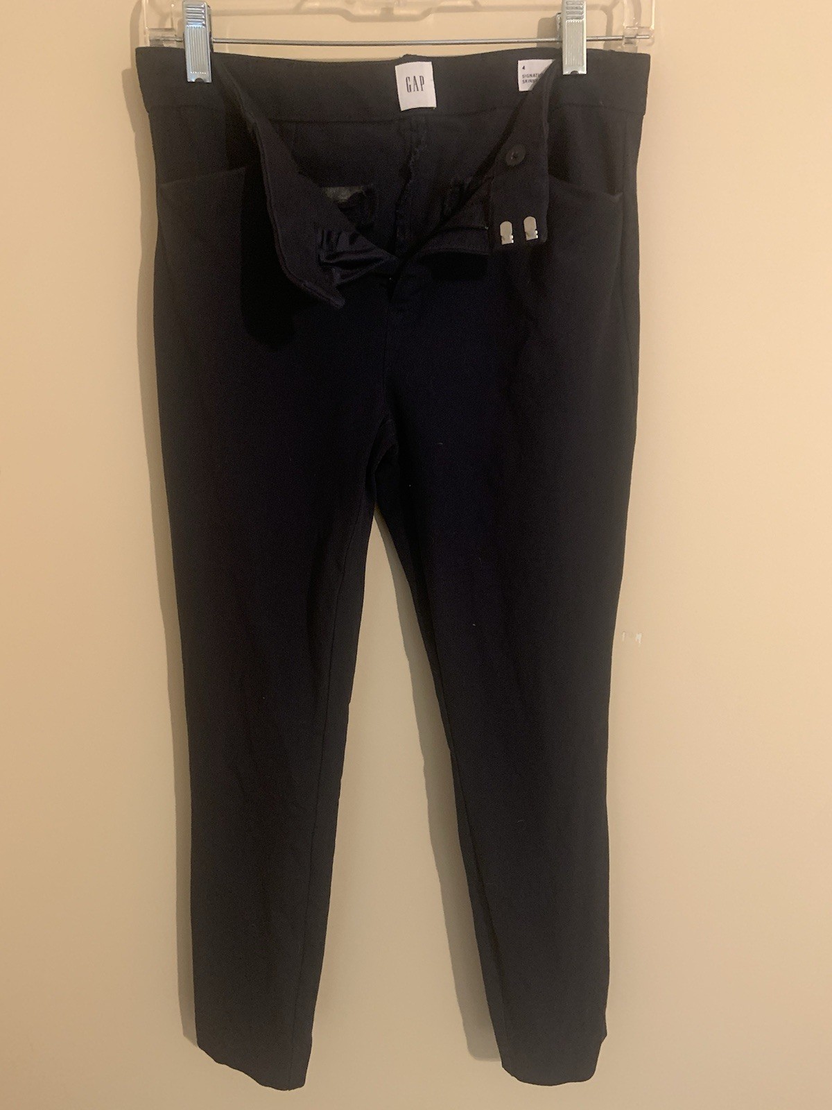 Gap Solid Navy Pixie Pants Womens Ankle Length Si… - image 1
