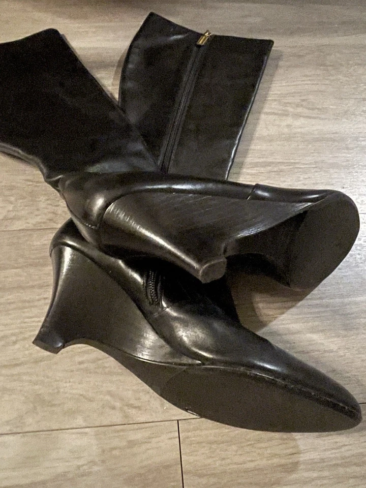 BOTAS CUÑA VERO CUOIO BRUNOMAGLI Talla 40/9.5B (Hechas en Italia) Foto 4 de 4