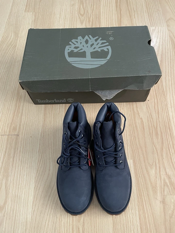 Timberland TBO3773A Botas Premium 6 pulgadas AZUL MARINO Clásicas Talla 1.5 Juveniles Nuevas En Caja Foto 2 de 4