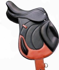 New Beautiful Close Contact English All Purpose Jumping Horse Saddle, 14" to 18"