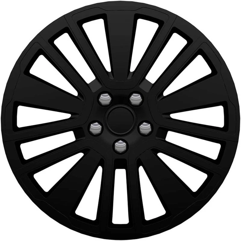 Wheel Trims 16" Black Scuba Hub Caps Cover x4 Fits Skoda Citigo - Image 3 of 4