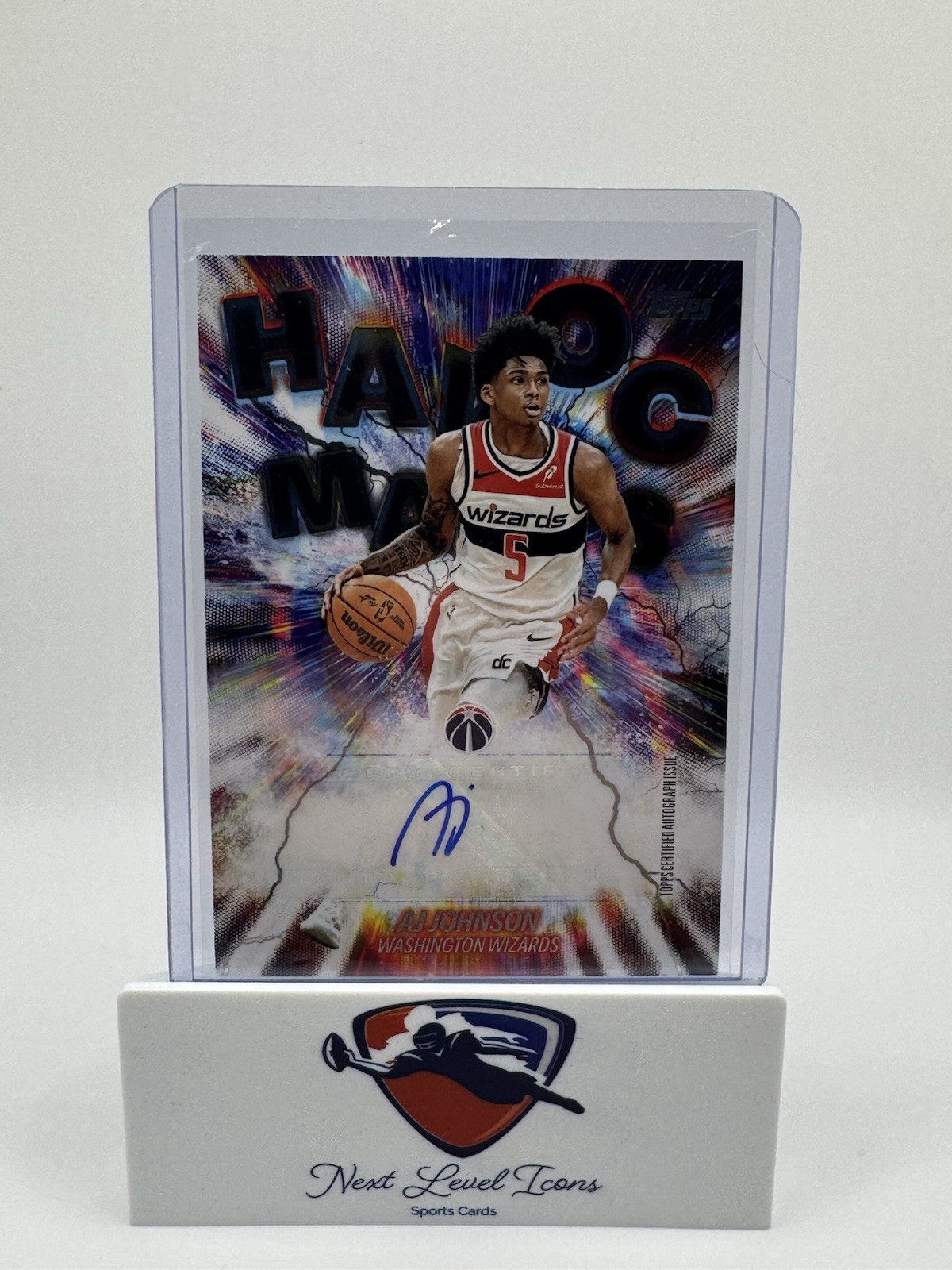 Topps 2025-26 Havoc Marks AJ Johnson Auto Washington Wizards #HM-AJ