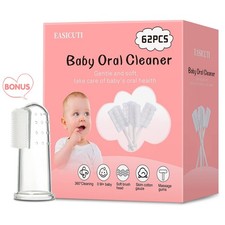 EASICUTI 62PCS Baby Tongue Cleaner, Baby Oral Cleaner Newborn Baby Toothbrush...