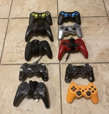 Sony PlayStation 3 (PS3) 10 Controllers Wireless + Wired Tested & Works
