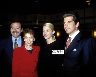 John F. Kennedy Jr. with His Wife Carolyn Bessette at an Event in New York Photo