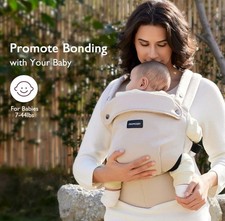 Momcozy Baby Carrier - Ergonomic, Cozy and Lightweight Carrier for 7-44lbs, Effo