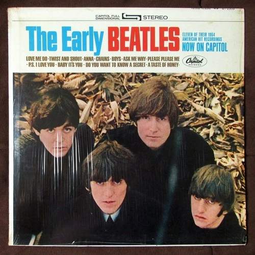 Beatles LP 1968 The Early Beatles Apple w/Capitol Logo First Plates, Shrink NM!