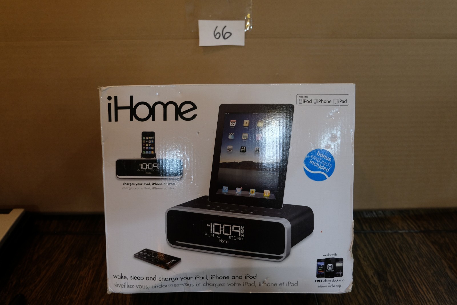 iHome iD91 Dual Alarm Clock Stereo FM Radio - Black Charging #66