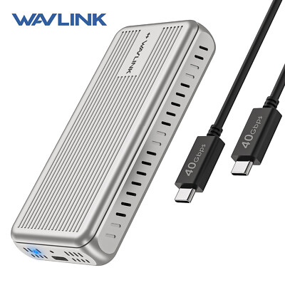 WAVLINK 40Gbps PCIe NVMe SSD Enclosure USB4 External Hard Drive Enclosure
