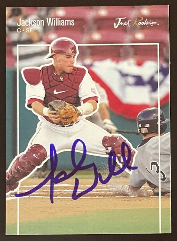 JACKSON WILLIAMS SIGNED 2007 Just Minors Giants CARD ~ AUTHENTIC
