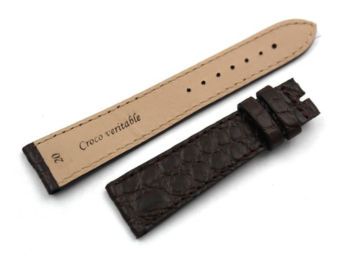 Bracelet De Montre En Cuir Crocodile Véritable - Largeur 16mm, Boucle - Compatible Omega/Rolex