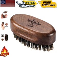 On-the-Go Beard Brush - Boar Bristles and Textured Grip for Easy Grooming