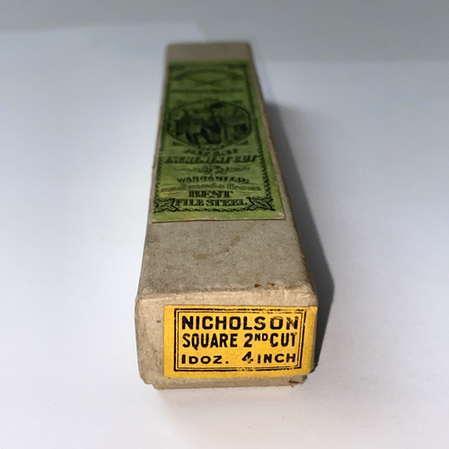 Vintage Nicholson Square 2nd Cut 4” ~ 6 Files ~ NOS In Original Box - Picture 7 of 9