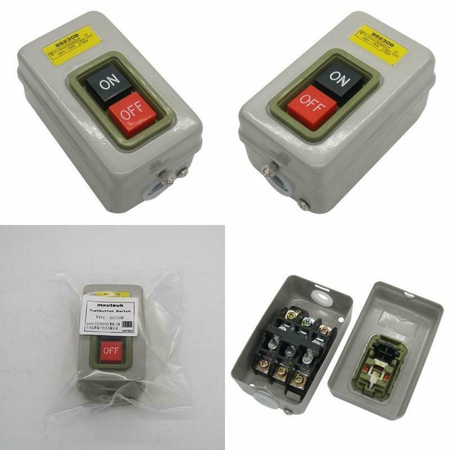 Home Switch On Off Start Stop Push Button Single Phase Motor Electric