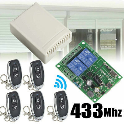 433Mhz Drahtloser Fernsteuerungschalter Fernbedienung Relais Modul Türöffner Set