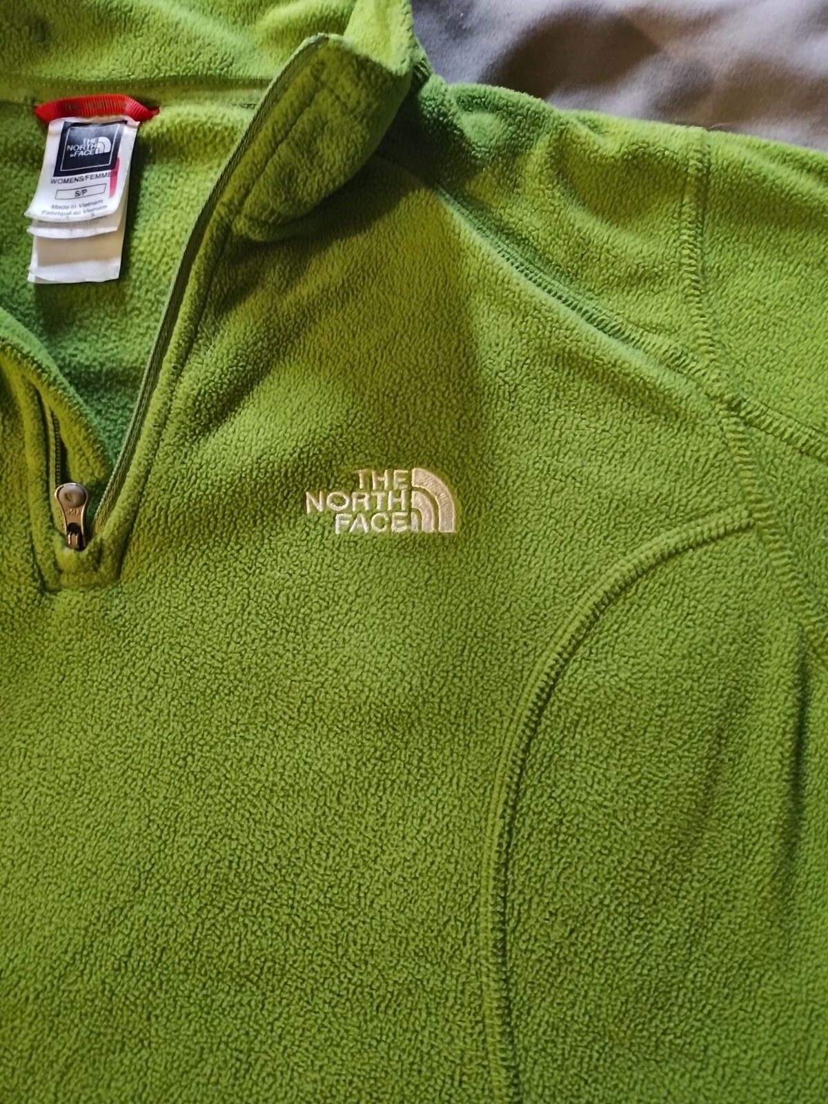 The North Face Fleece Pullover Women's Size S/P, Green 1/4 Zip