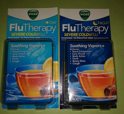 Vicks Flu Therapy Severe Cold & Flu 🐝 Honey Lemon 🍋 Tea  