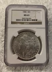 1886 MS63 Morgan Silver Dollar Silver Coin NGC MInt State 63 ** Very Nice!