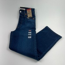 Levi's Premium Women Ribcage Straight Ankle High Waist Jeans 24x27 Blue NWT
