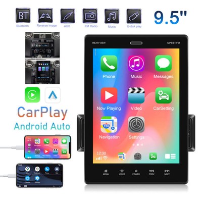 9.5'' 1Din Autoradio Apple Carplay & Android Auto Stereo Vertical Touchscreen BT