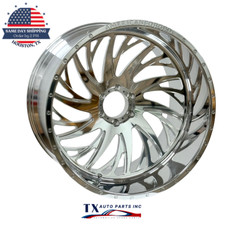 24x14 Set Of American Forged Wheels Rims 6x139.7 Super Polished -76mm Qty 4