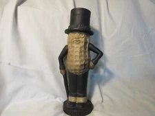 Antique original Planters Mr. Peanut Cast Iron Coin Bank 11 1/4 "