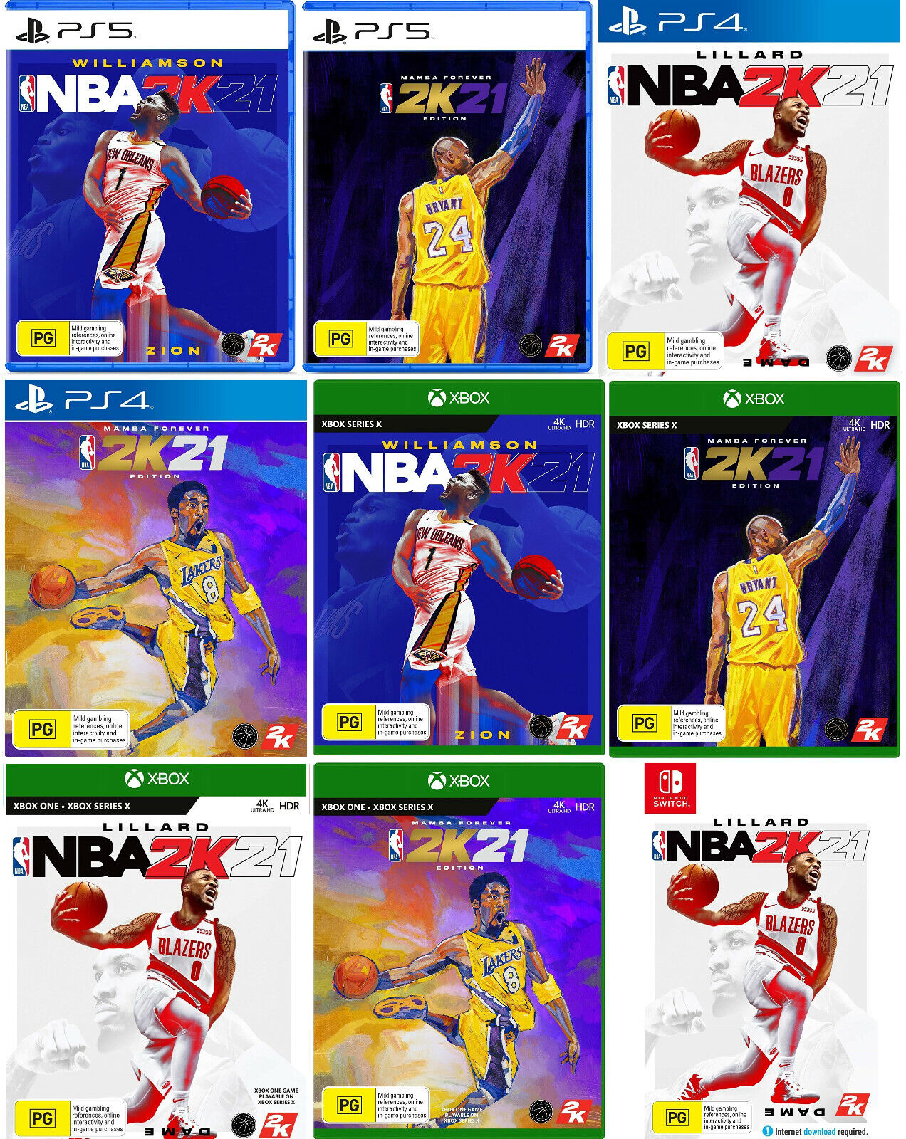 NBA 2K21 PS5 PS4 Nintendo Switch XBOX One Series S Basketball Sports Game