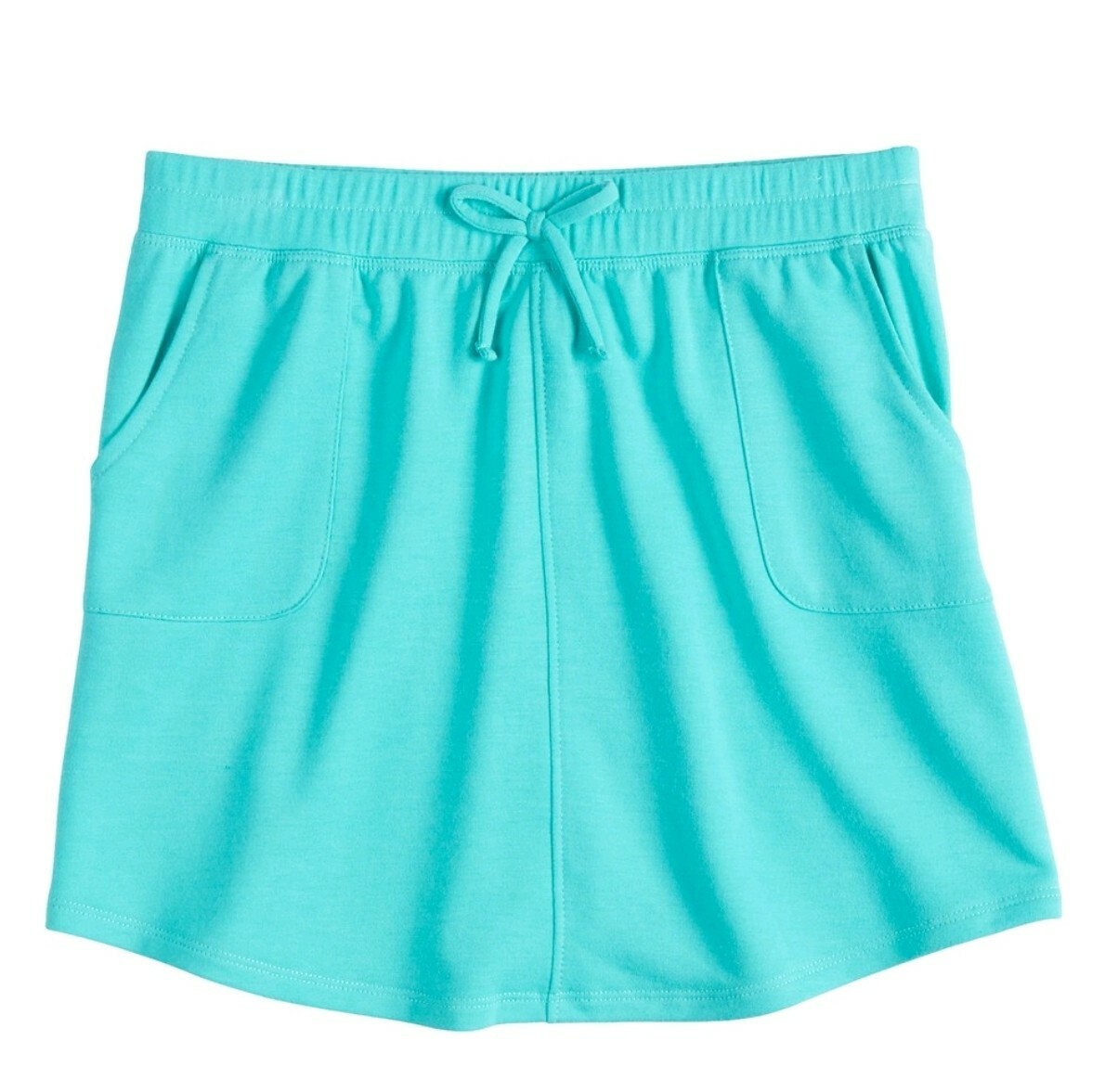 NWT New Girls SO® Brand Tie-Front French Terry Skirt Teal Size 7/8, 12, 16