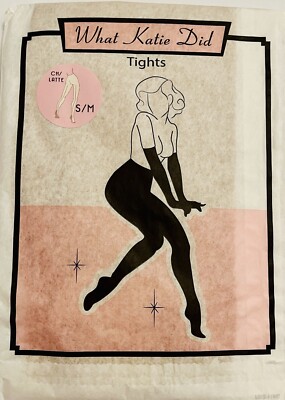 What Katie Did Champagne Tights with Latte Seam S/M. New In Package