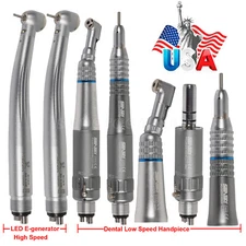 Dental LED E-generator Handpiece /Low Speed Contra Angle Straight Air Motor 4H