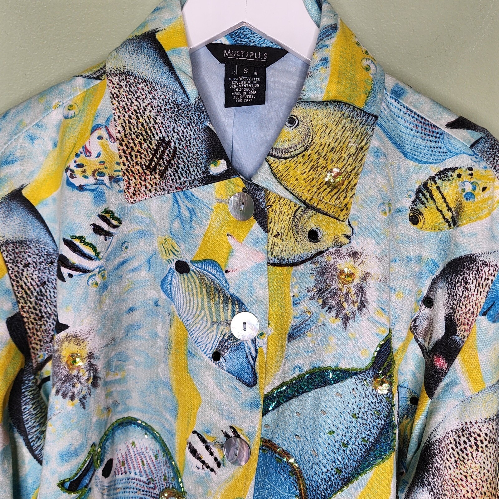 Multiples Jacket Small Multi Fish Beach Tropical … - image 3
