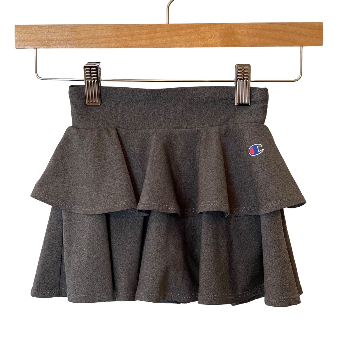 Champion Youth Girls 4 Skort Skirt with Shorts Gray