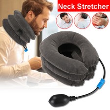 Cervical Neck Pillow Stretcher Traction Device Brace Pain Relief Massage